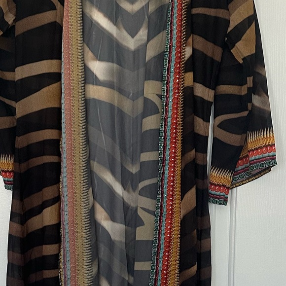 RANEE'S Miami Beach Animal Print Cover-Up Kimono - Picture 5 of 5